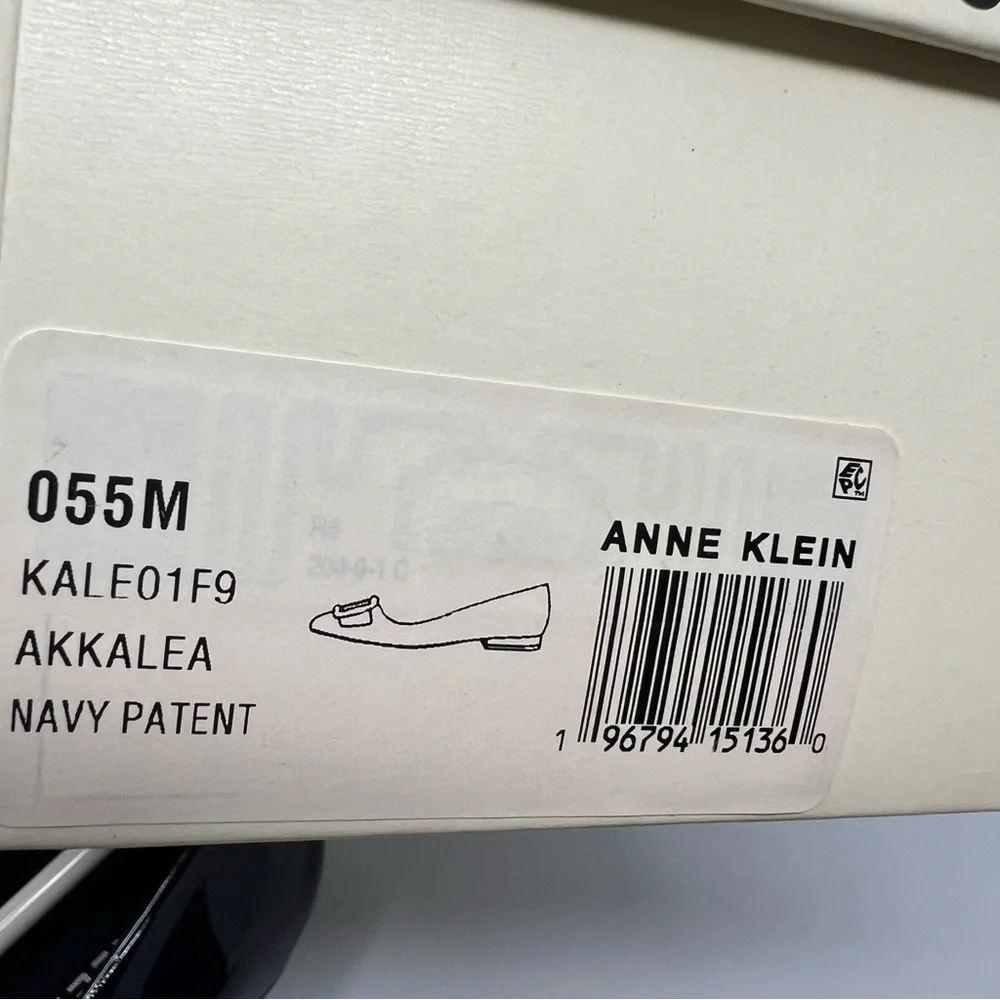 Anne Klein Navy Patent Loafers - Picture 5 of 7